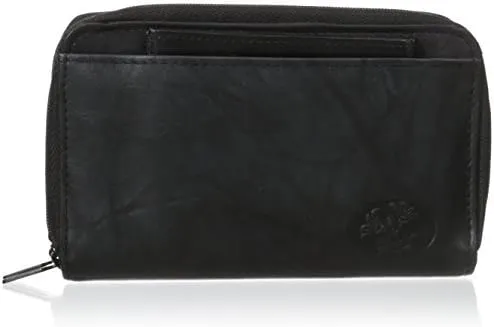Buxton Leather Womens Heiress Double Zip-around Indexer Wallet