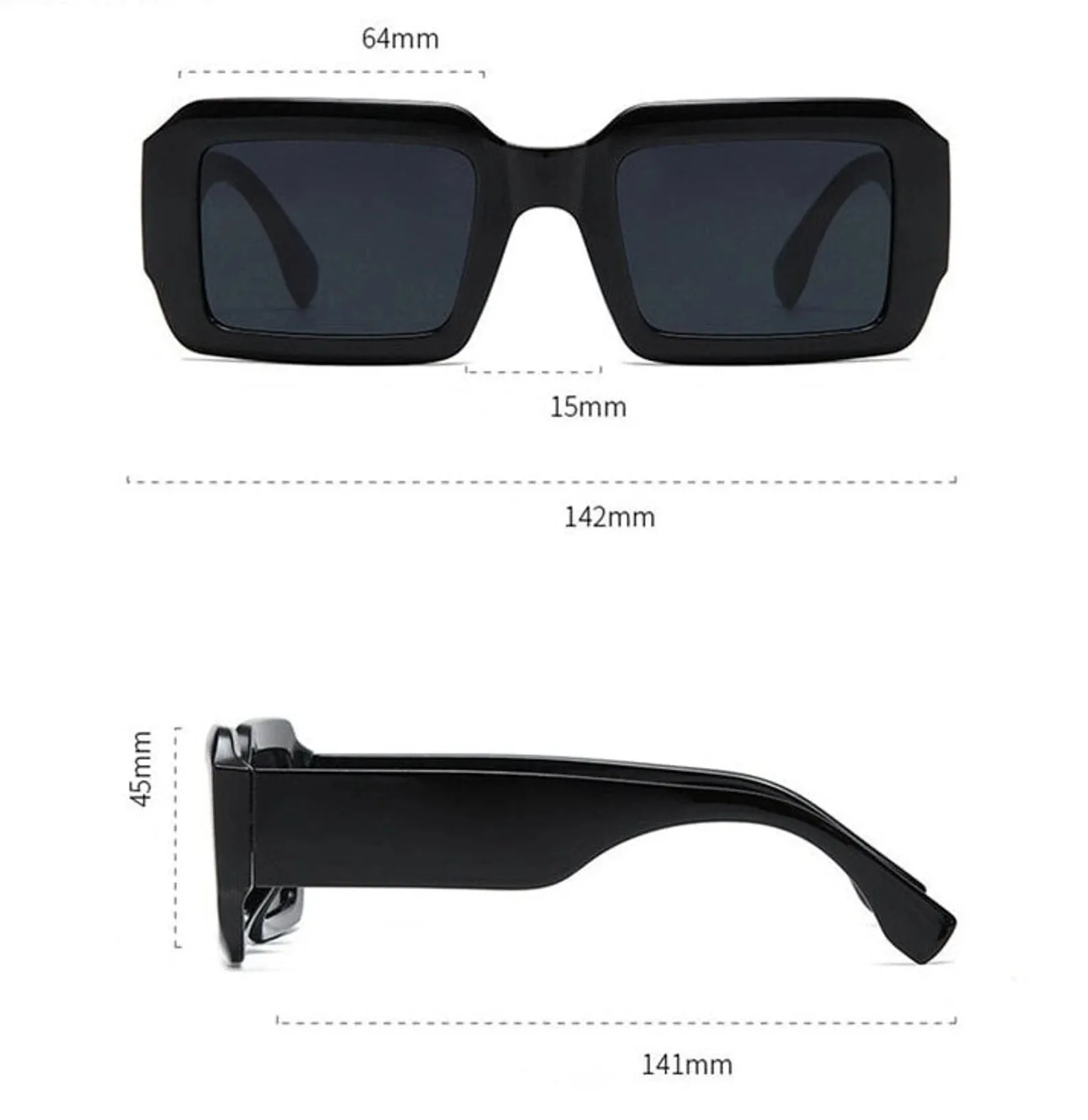 Candy Pop Rectangle Vintage Sunglasses
