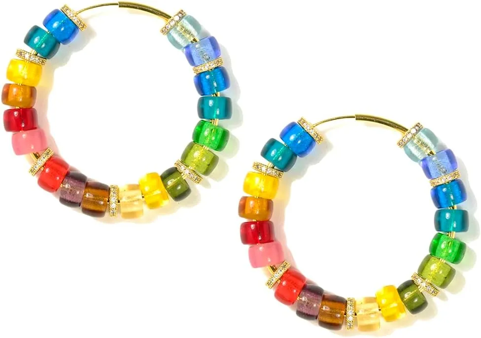 Candy Says Earrings (Light Rainbow)