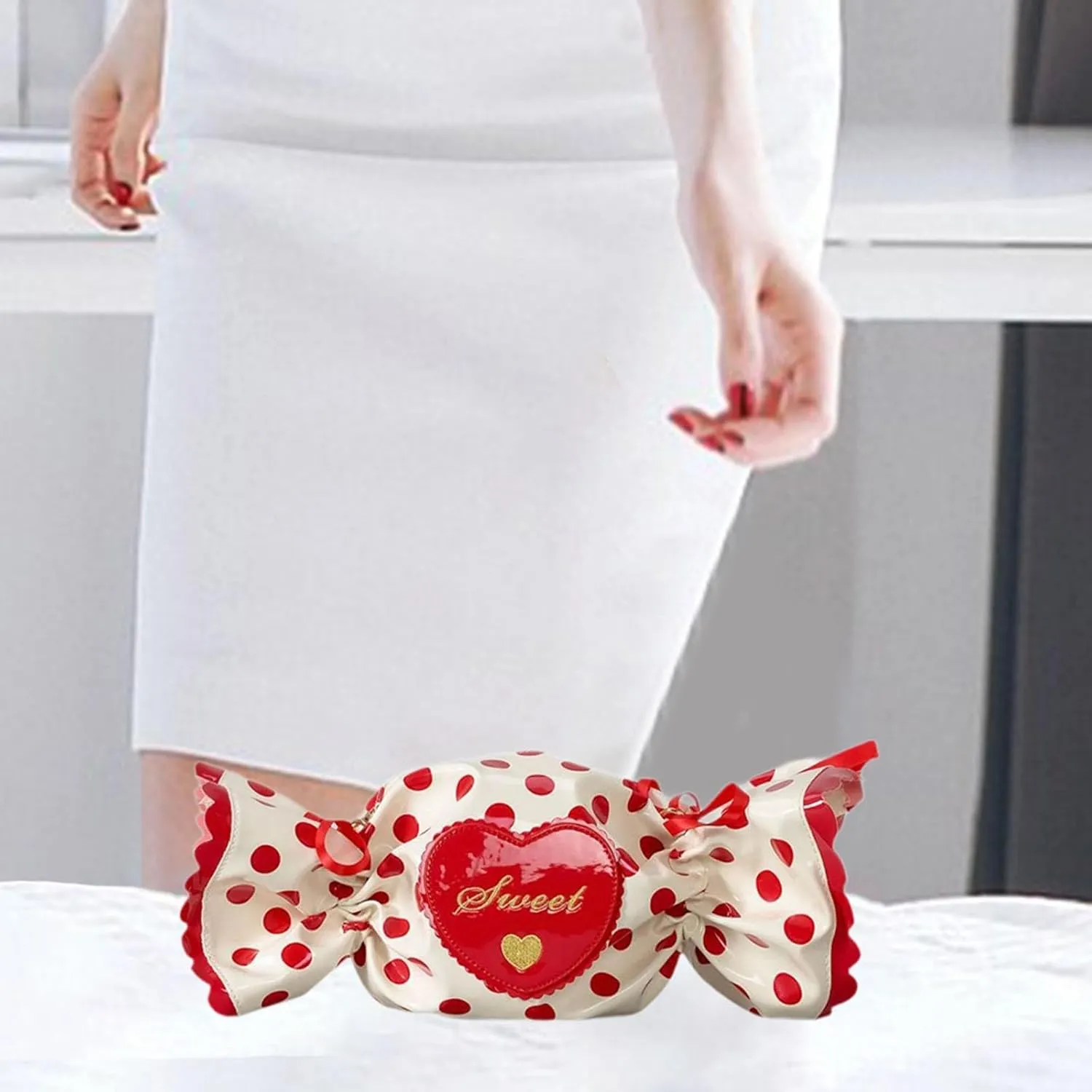 Candy Shaped Crossbody Bag Lovely Wallet Travel Purse for Shopping Beach Party