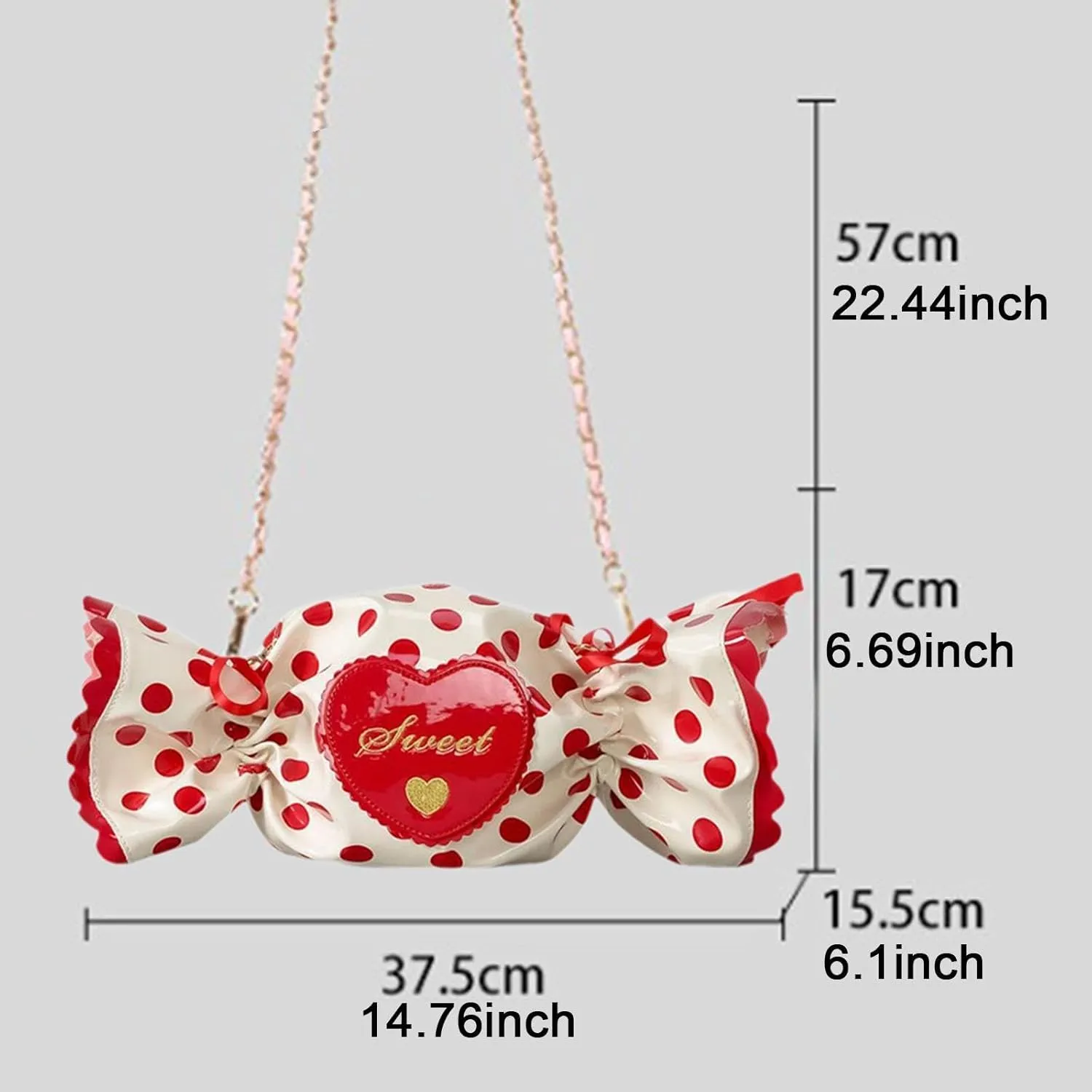 Candy Shaped Crossbody Bag Lovely Wallet Travel Purse for Shopping Beach Party