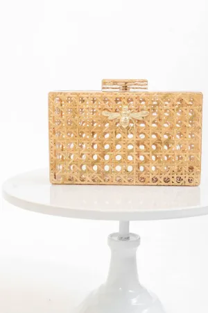 Cane Clutch with Bee