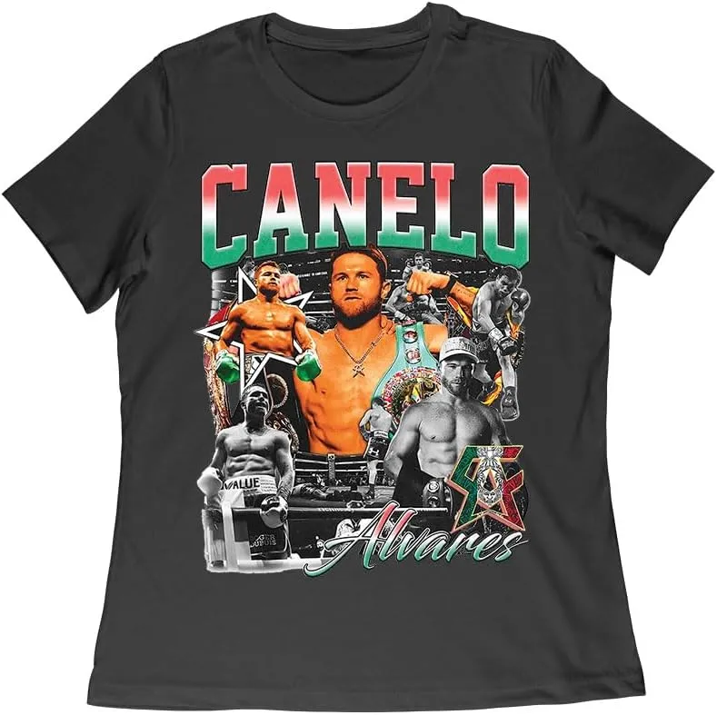 Canelo Álvarez Image Collage T-Shirt - Iconic Boxing Legend Art