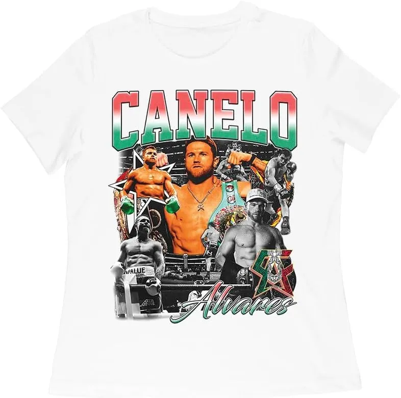 Canelo Álvarez Image Collage T-Shirt - Iconic Boxing Legend Art