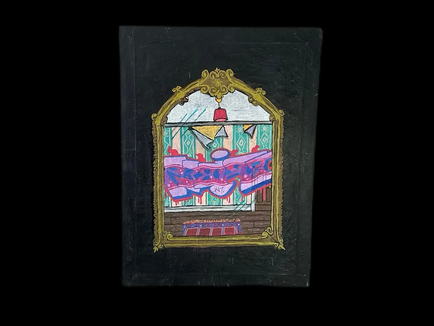 Canvas Art, Drawn - Medium - Graffiti Mirror