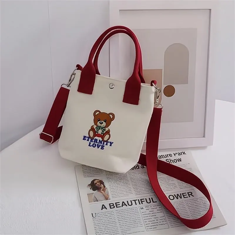 Canvas Female Minnie Mobile Hand Carrying Crossbody Bags
