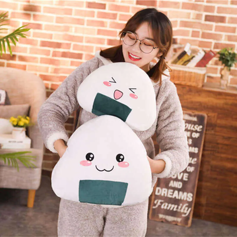 Cartoon Anime Rice Ball Plush Toy - Plush Doll and Large Sleeping Pillow