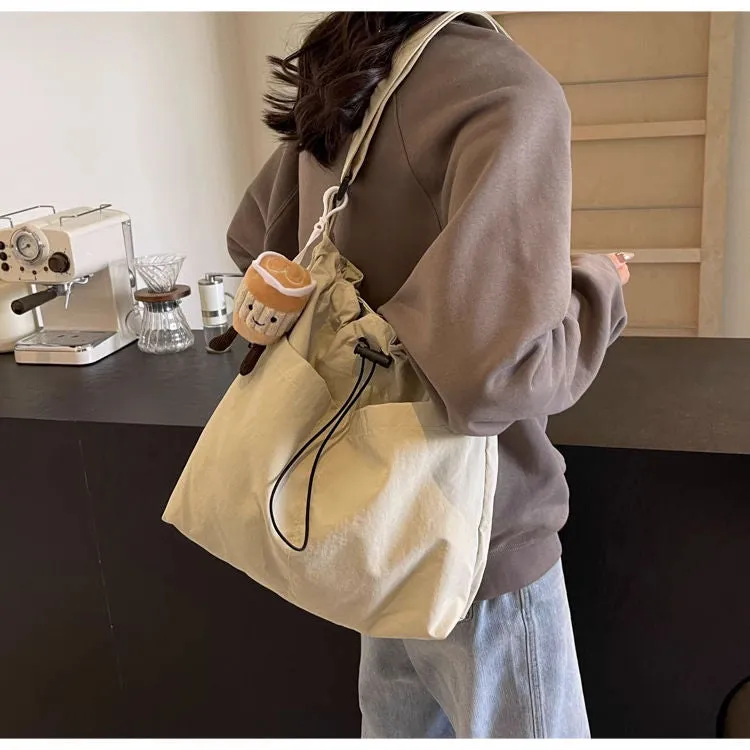 Casual large bag, women's new fashion cloth bag, shoulder bag, large capacity tote bag, class commuting crossbody bag