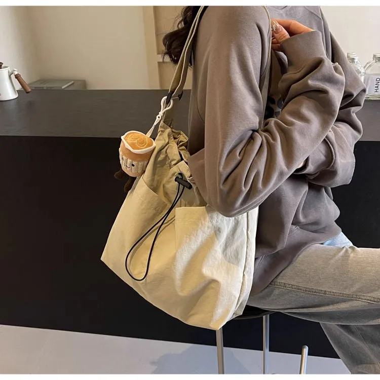 Casual large bag, women's new fashion cloth bag, shoulder bag, large capacity tote bag, class commuting crossbody bag