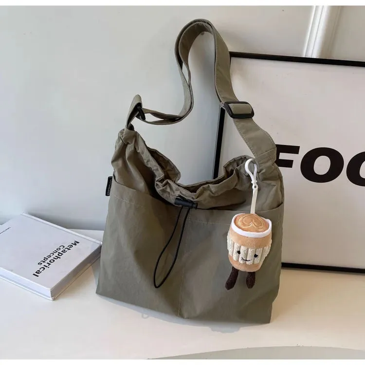 Casual large bag, women's new fashion cloth bag, shoulder bag, large capacity tote bag, class commuting crossbody bag