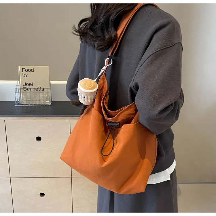 Casual large bag, women's new fashion cloth bag, shoulder bag, large capacity tote bag, class commuting crossbody bag