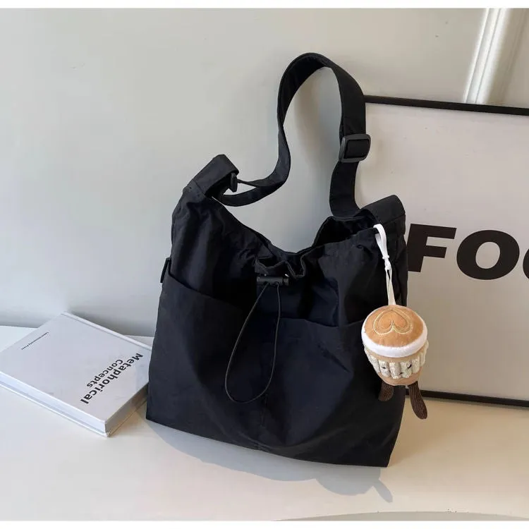 Casual large bag, women's new fashion cloth bag, shoulder bag, large capacity tote bag, class commuting crossbody bag