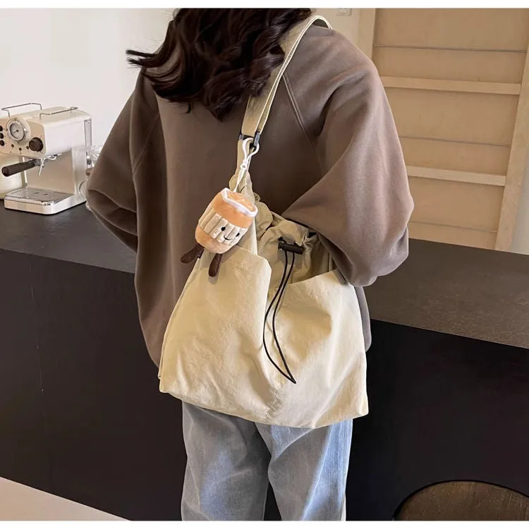 Casual large bag, women's new fashion cloth bag, shoulder bag, large capacity tote bag, class commuting crossbody bag