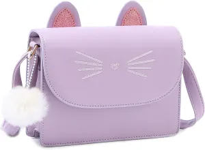 Cat Purse for Girls, Cute Crossbody Bag for Kids Teens, Cat Gift