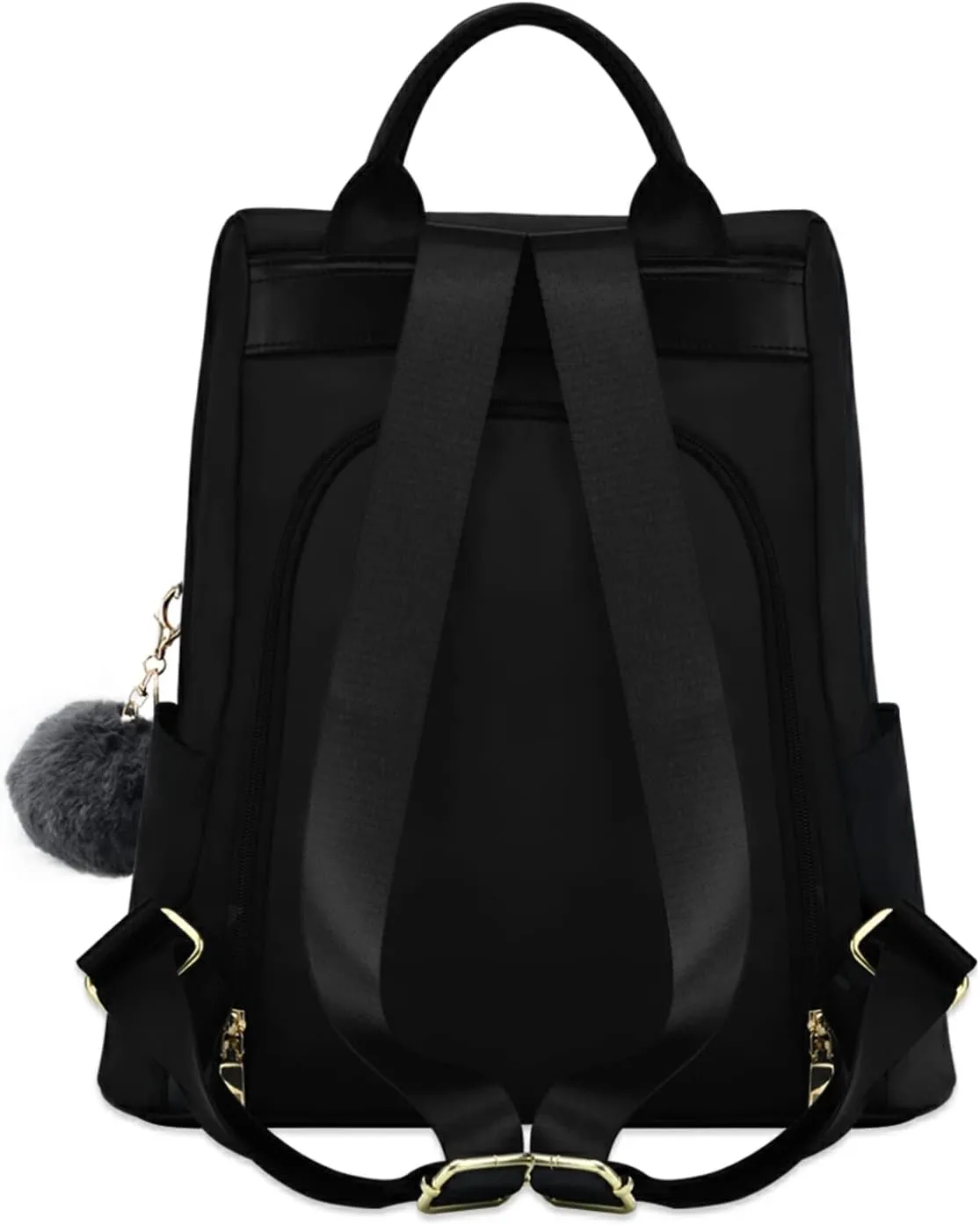 CBBYY Upside Down Pineapple Backpack Purse for Women Nylon Anti-theft Travel Backpack Lightweight Shoulder Bag with Plush Ball Keychain