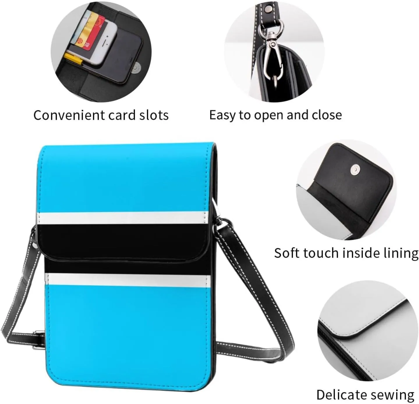 Central African Republic Small Crossbody Purse Cell Phone Bag for Women