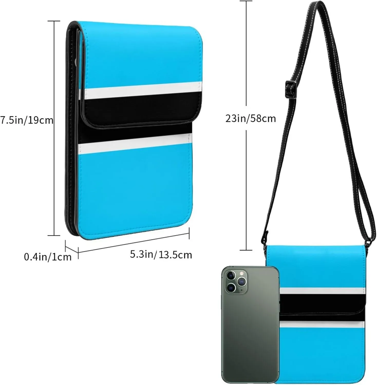 Central African Republic Small Crossbody Purse Cell Phone Bag for Women
