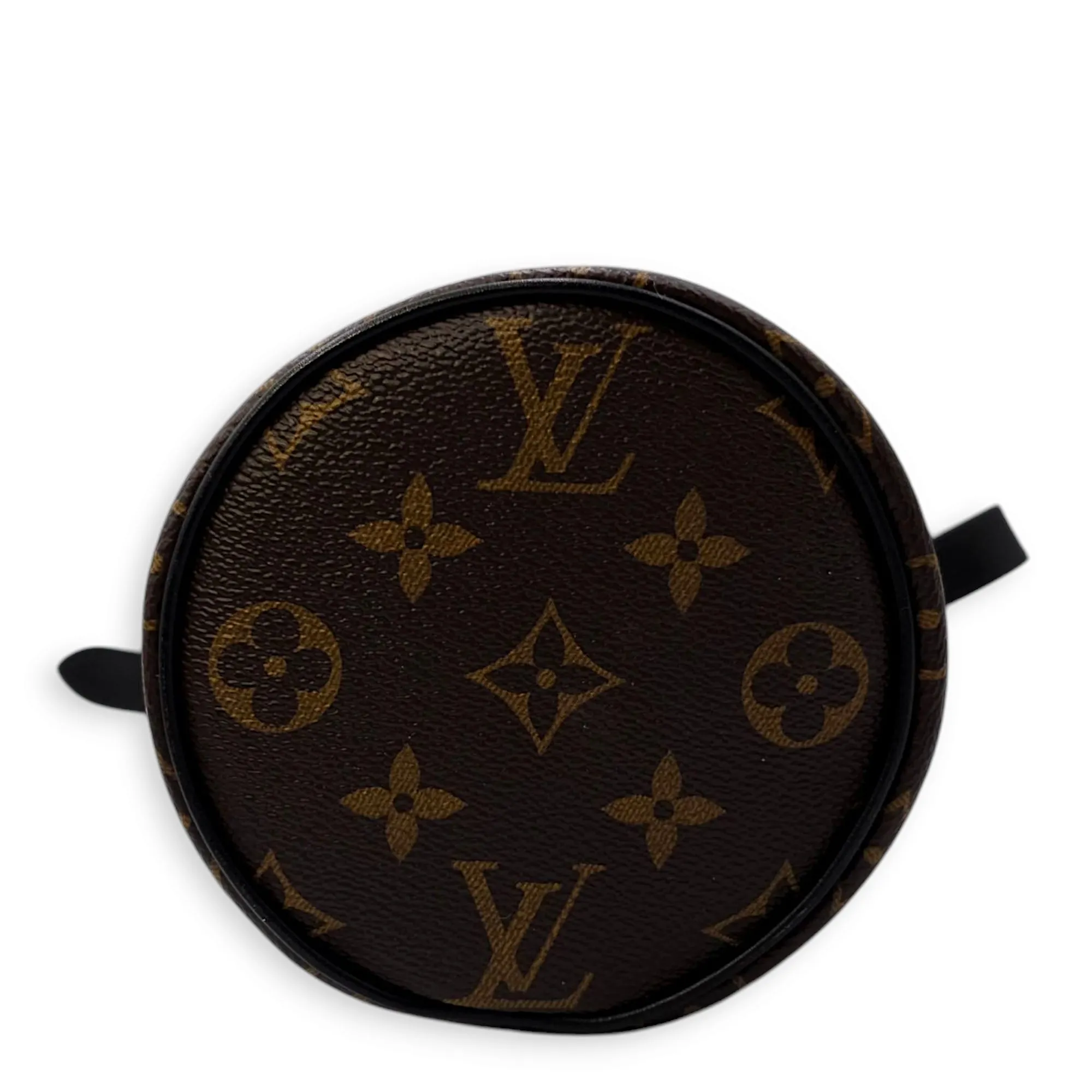 Chalk Bag Nano Brown Crossbody Bag in Coated Canvas, Black powder coated hardware