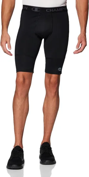 Champion mens Shorts, Compression Shorts With Total Support Pouch, Moisture Wicking, 6" & 9"