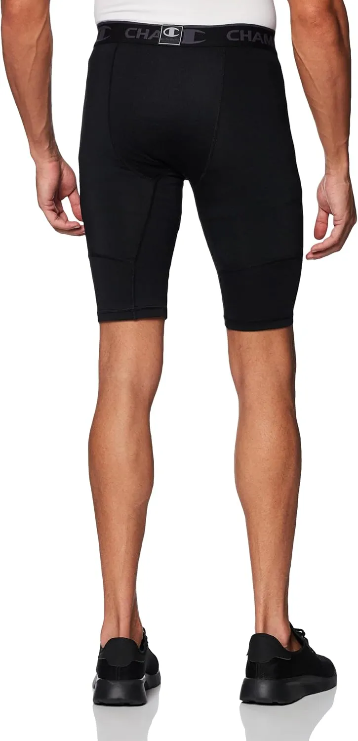 Champion mens Shorts, Compression Shorts With Total Support Pouch, Moisture Wicking, 6" & 9"