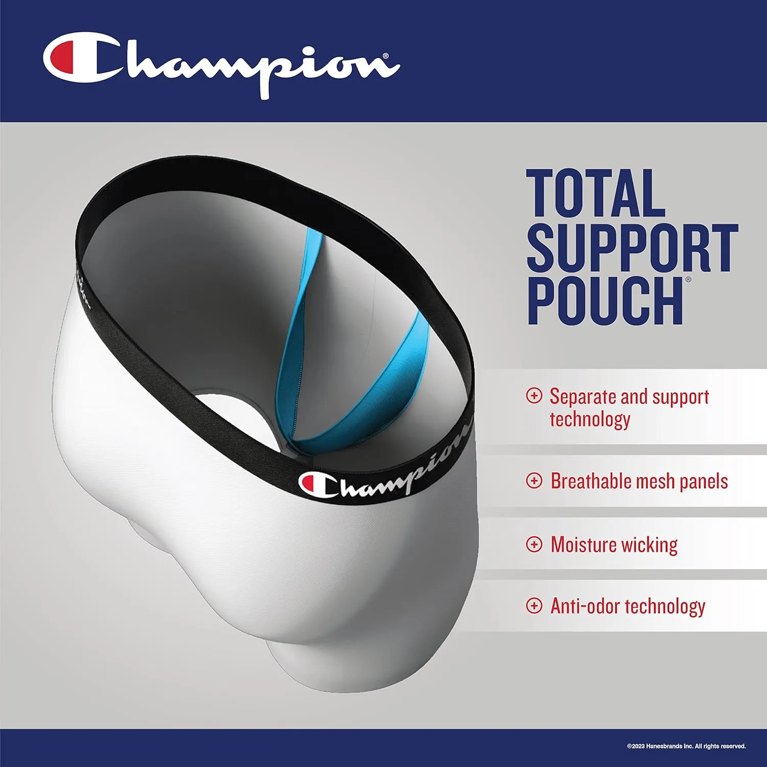 Champion mens Shorts, Compression Shorts With Total Support Pouch, Moisture Wicking, 6" & 9"