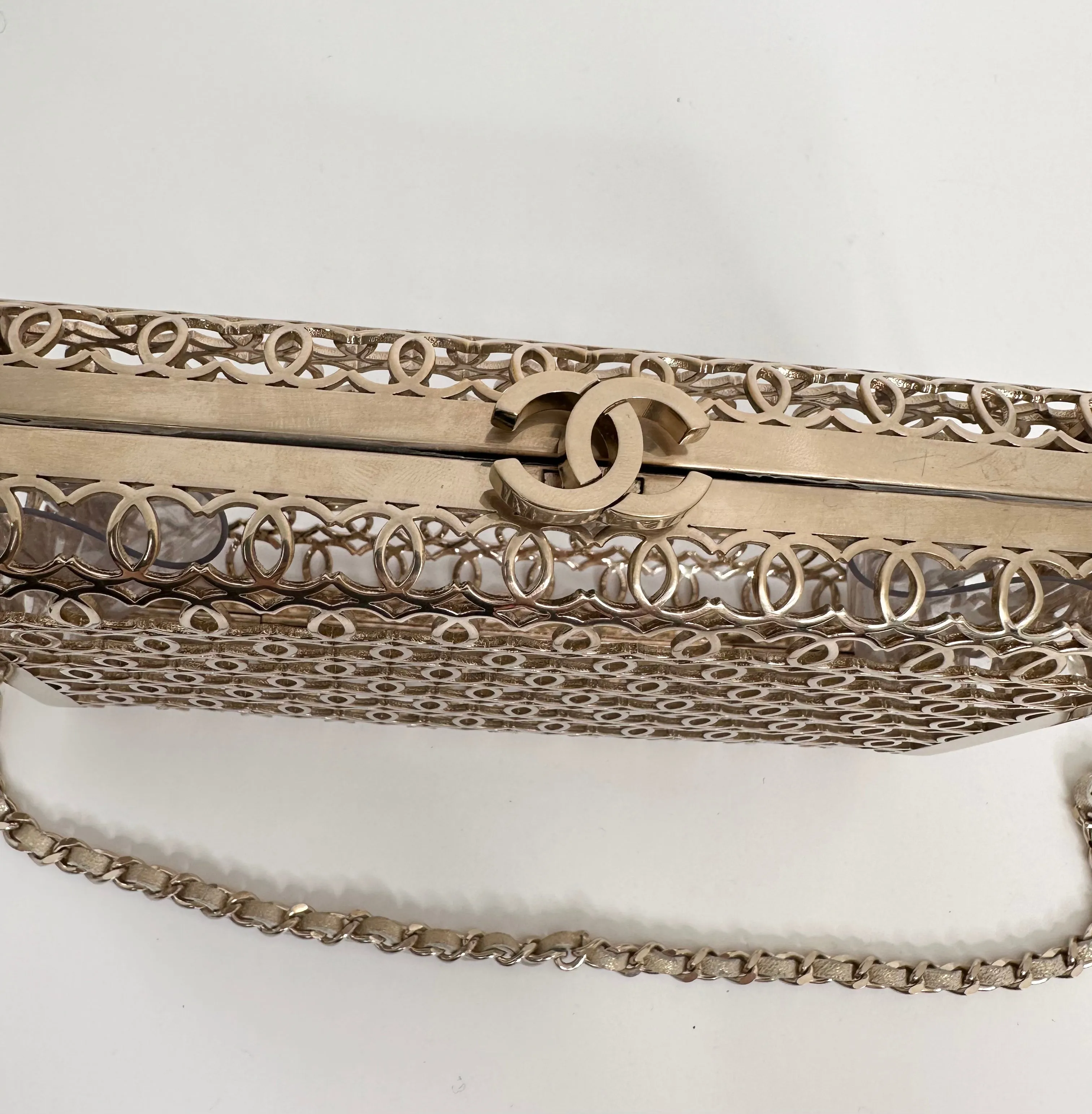 CHANEL 2015 CC Moucharabieh Minaudiere