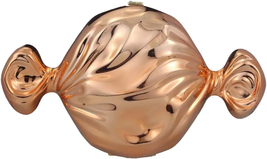 Chic Ladies Candy Shape Evening Clutch Acrylic Evening Handbag Metallic Shoulder Purse for Party Prom Cocktail