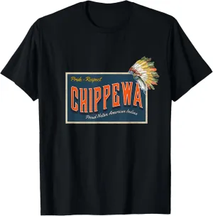 Chippewa Tribe Native American Indian Pride Respect Retro T-Shirt