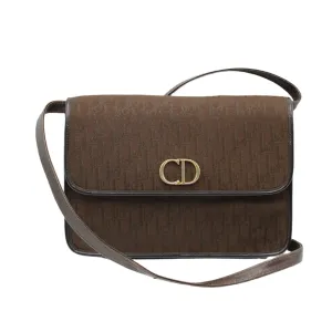 Christian Dior Brown Trotter Canvas Leather Crossbody Bag