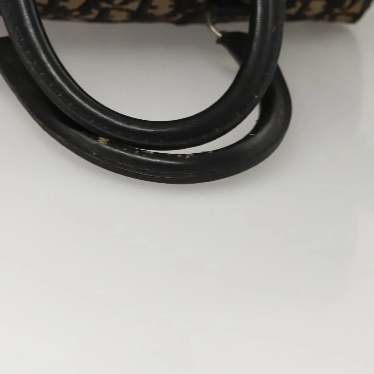 Christian Dior Trotter Canvas Boston Bag Black Auth BD1856