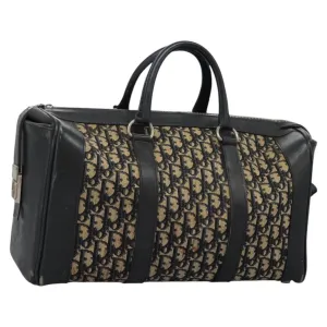 Christian Dior Trotter Canvas Boston Bag Navy Auth EC201