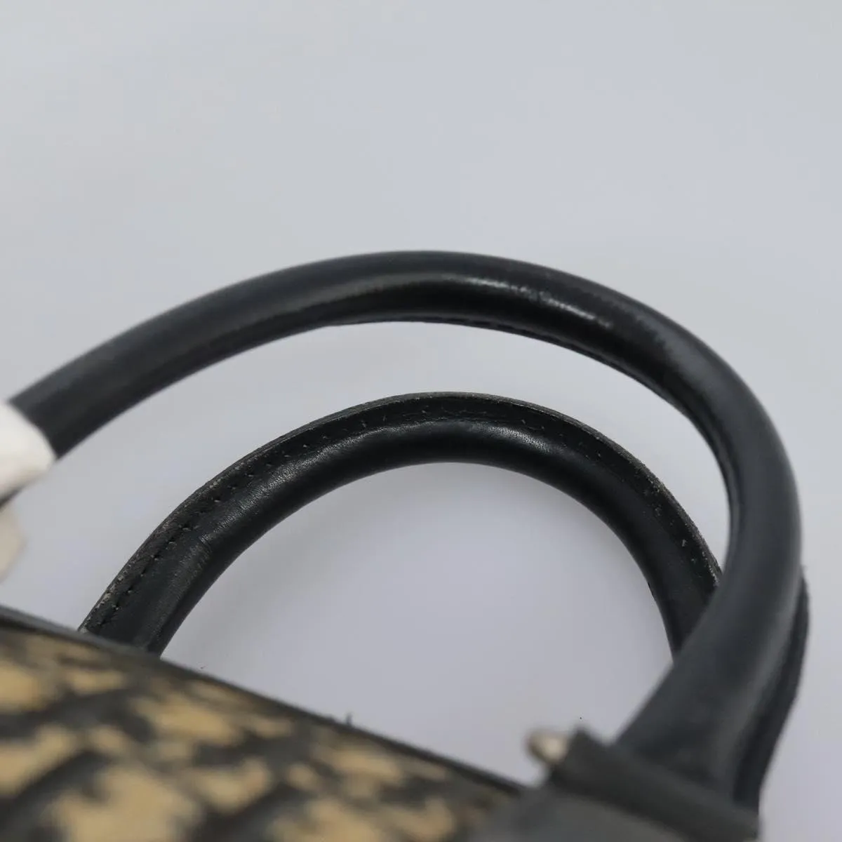 Christian Dior Trotter Canvas Boston Bag Navy Auth EC201