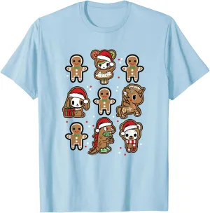 Christmas Gingerbread Cookies Characters Collage T-Shirt