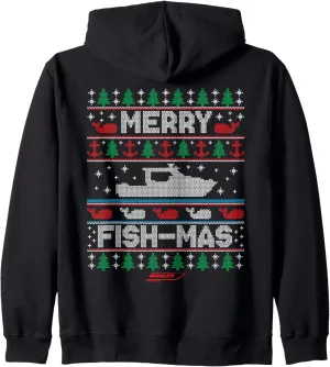 Christmas On a Whaler Zip Hoodie