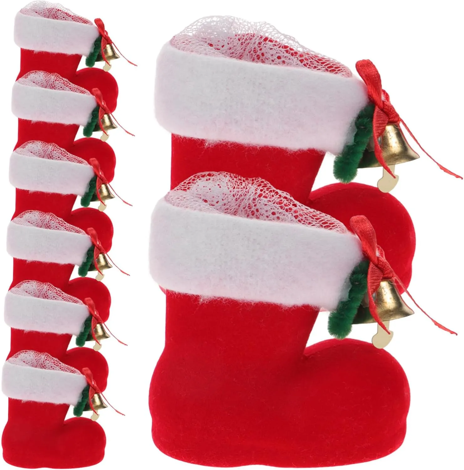 Christmas Pendant Candy Shoes 8pcs Christmas Decorations Boots Candy Shoes Pendant Set