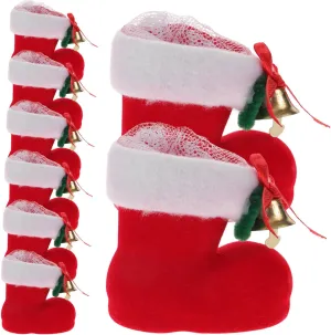 Christmas Pendant Candy Shoes 8pcs Christmas Decorations Boots Candy Shoes Pendant Set