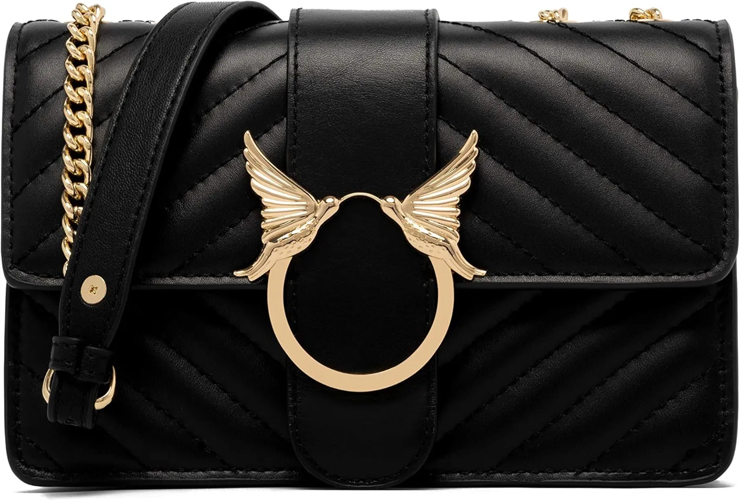 Chrysansmile Genuine Leather Crossbody Bags Quilted Clutch Purses for Women Trendy Small Shoulder Handbags with Chain