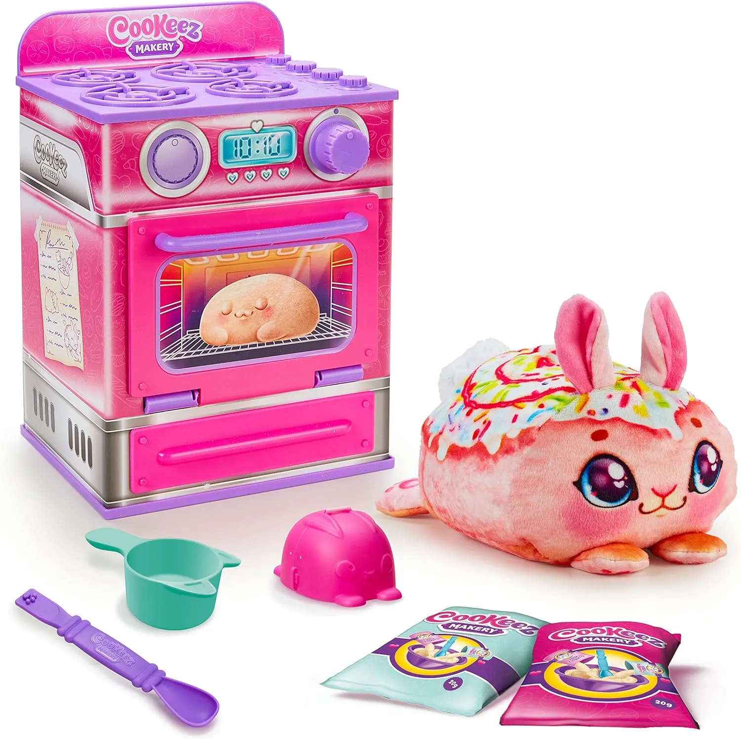 Cinnamon Treatz Oven – Interactive Bake & Reveal Oven Playset with Mystery Scented Plush (Cinnamon Pooch, Fondant Feline, or Strawberry Swirl), Mixing Tools, Dough, & Accessories, 5 