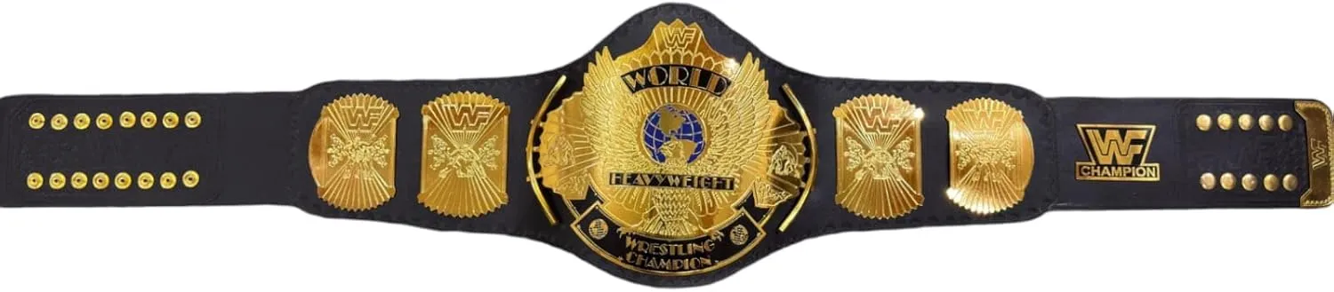 Classic Gold Winged Eagle Heavyweight Championship Replica Wrestling Belt - Adult Size - Gold Coated Metal