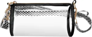 Clear Bag Approved for Stadium Events - Clear Crossbody Bags for Women - Cylindrical Bag for Concert, Travel