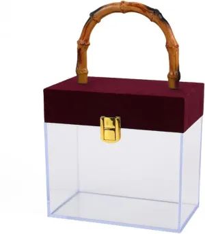 Clear Candy Gift Box, Portable Handle Gift Box Romantic Wedding Bride Supplies Box, Transparent Acrylic Empty Gift Box Gift Contatiner Handbag for Wedding Christmas(#2)