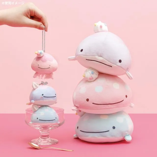 [Clearance]#[Jinbesan] -Jinbesan and Icekurage -Manmaru Burasage Plush Strap San-X Official Japan 2024