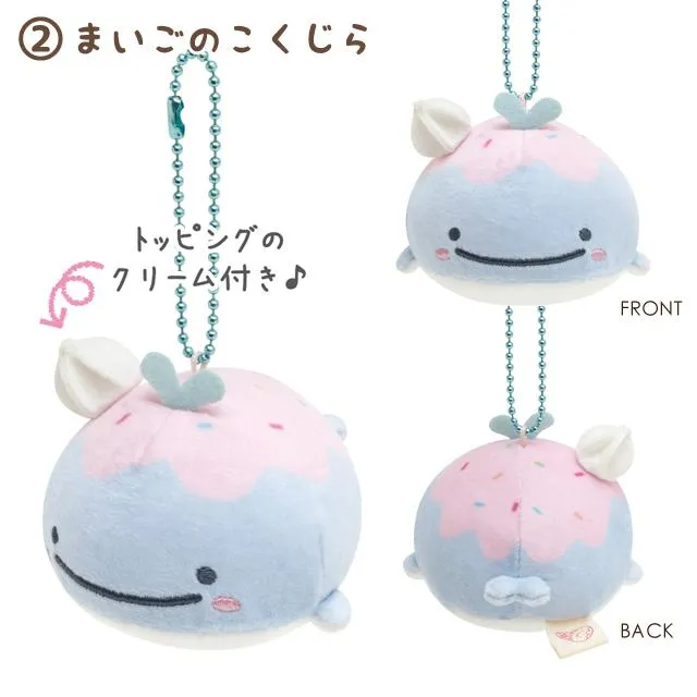 [Clearance]#[Jinbesan] -Jinbesan and Icekurage -Manmaru Burasage Plush Strap San-X Official Japan 2024