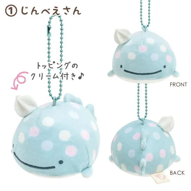 [Clearance]#[Jinbesan] -Jinbesan and Icekurage -Manmaru Burasage Plush Strap San-X Official Japan 2024