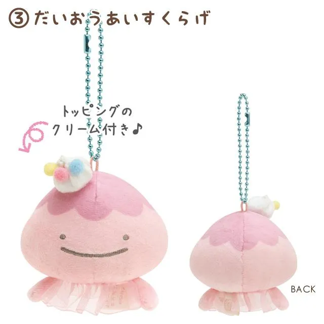 [Clearance]#[Jinbesan] -Jinbesan and Icekurage -Manmaru Burasage Plush Strap San-X Official Japan 2024