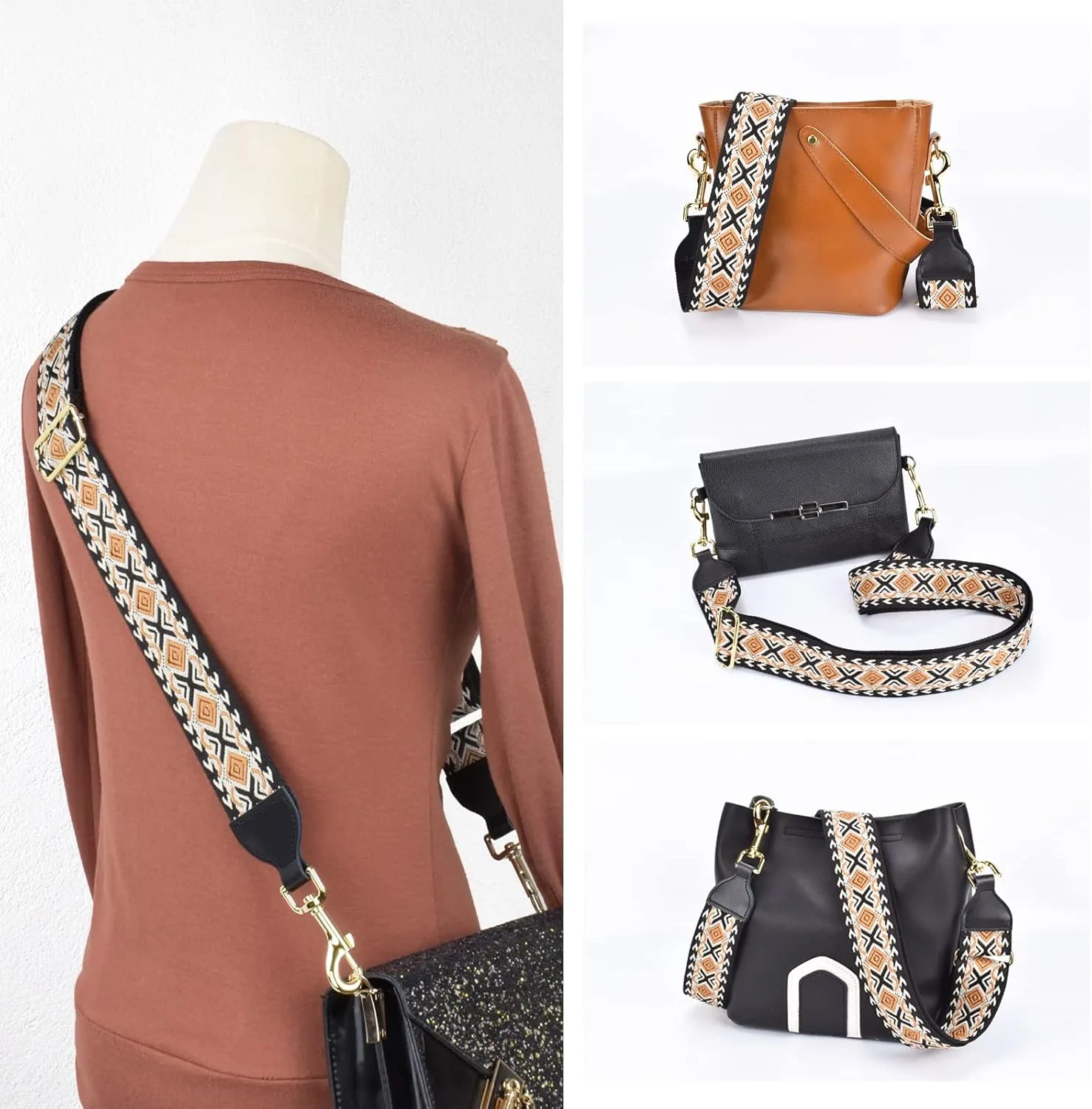 CLOUDMUSIC Handbag Strap Replacement Crossbody Strap Purse Strap for Women Girls