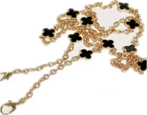 Clover Purse Mini Gold Metal Chain Strap Replacement Handle Crossbody Shoulder Strap Handbag Chain Strap (Color : Black Clover, Size : Length 43 inch)