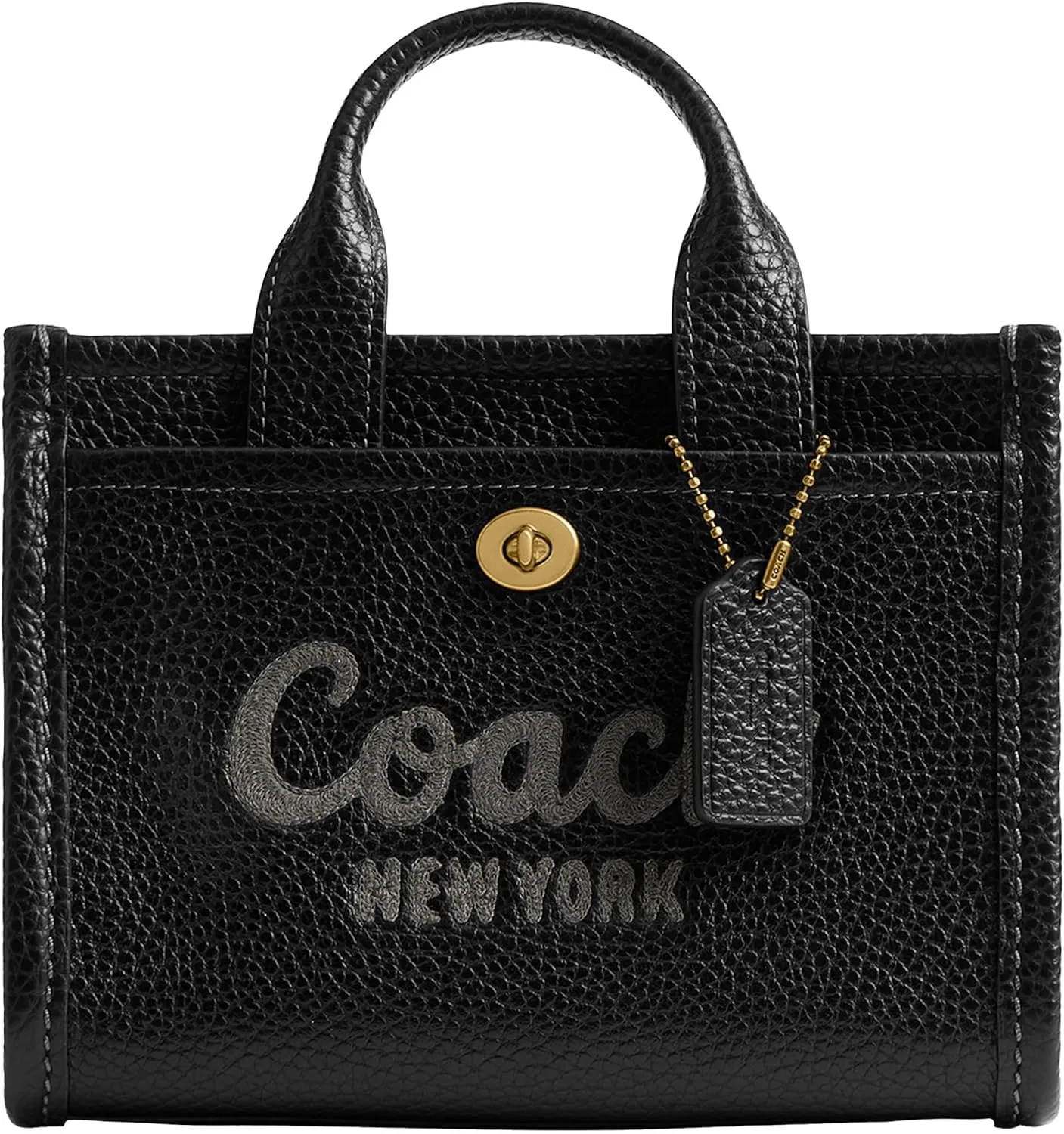 Coach Bubble Leather Cargo Tote 20, B4/Black