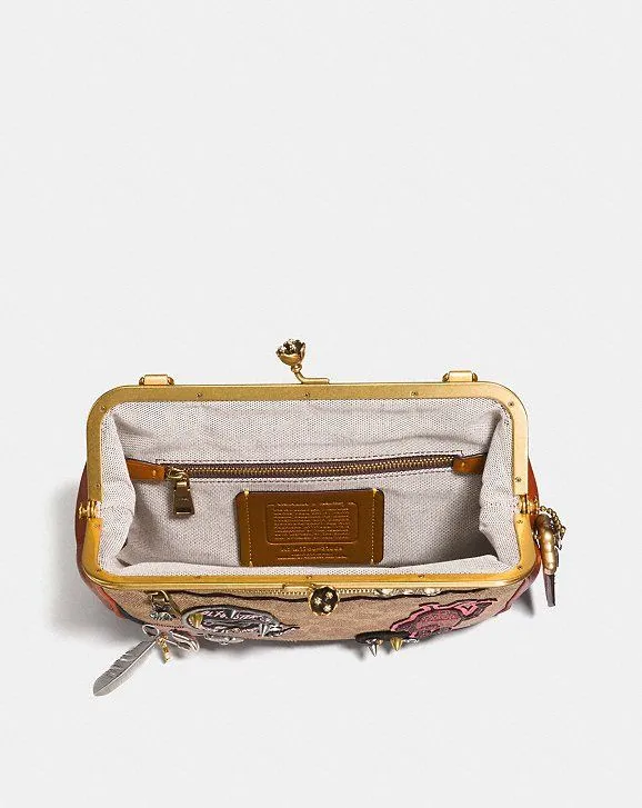 Coach F31069  X Keith Haring Kisslock Crossbody In Signature Patchwork