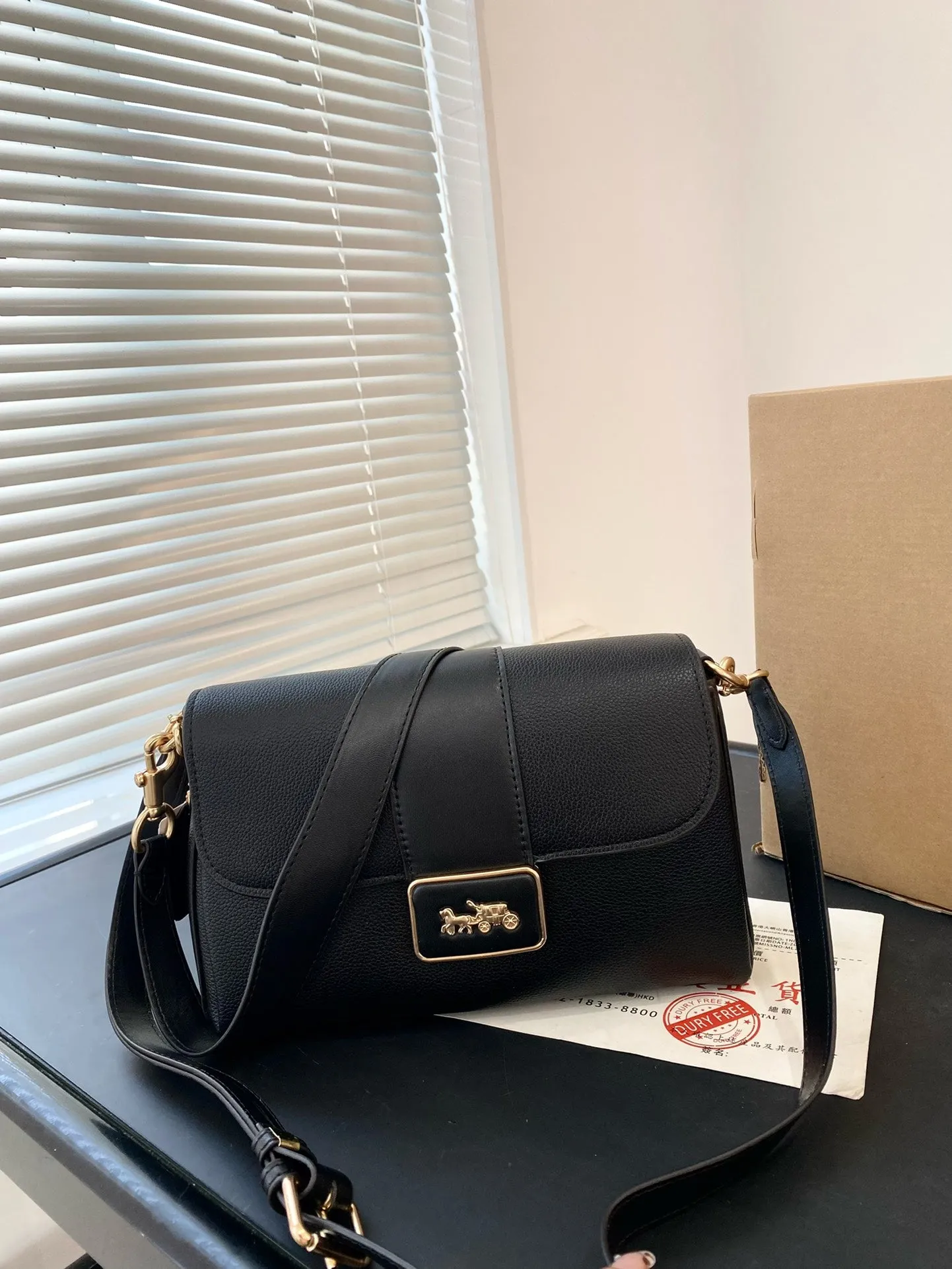 Coach Grace series cowhide spliced shoulder bag shoulder bag underarm bag